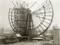 Construction of the Ferris Wheel at the 1904 World's Fair, 19 April 1904