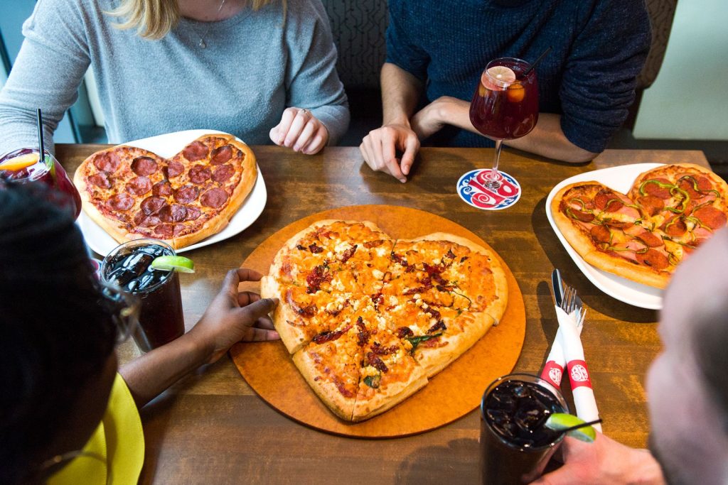 heart shaped pizza