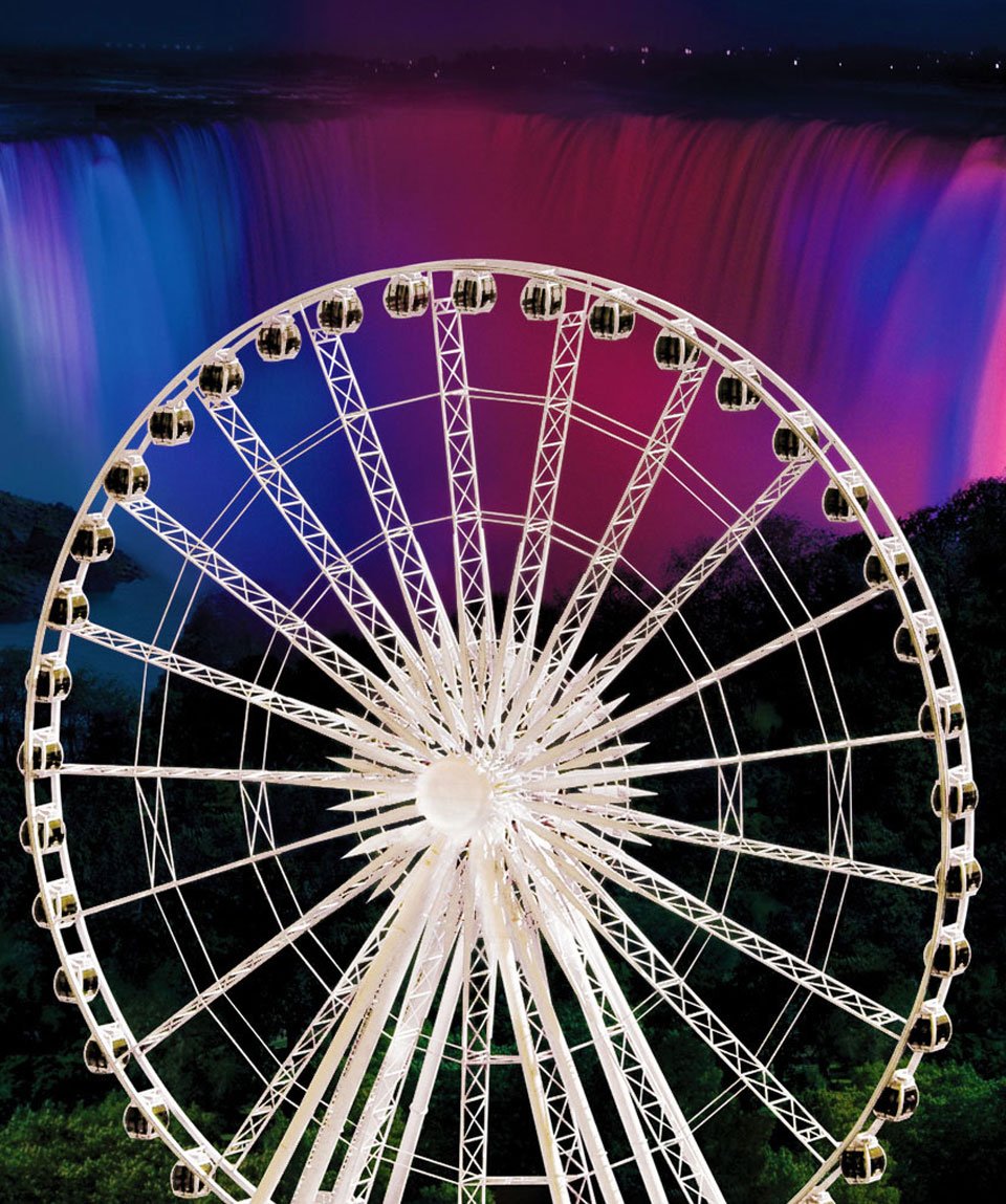 niagara skywheel at night