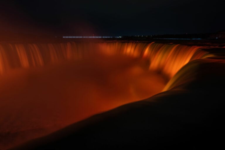 Truth and Reconciliation Niagara Falls Illumination Orange