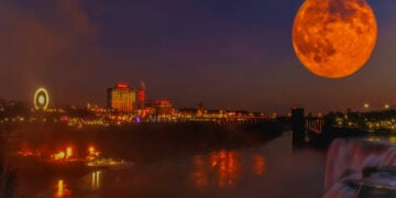 Niagara Falls Full Moon