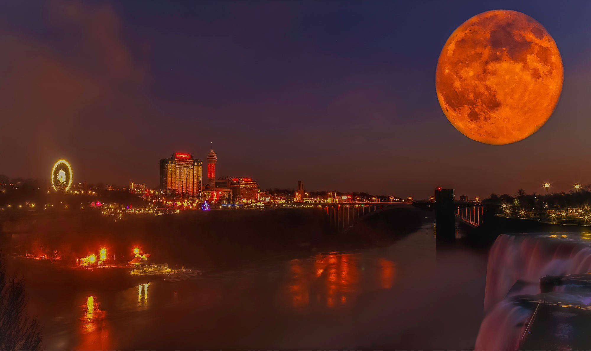 Niagara Falls Full Moon