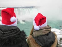 Niagara Falls winter couple