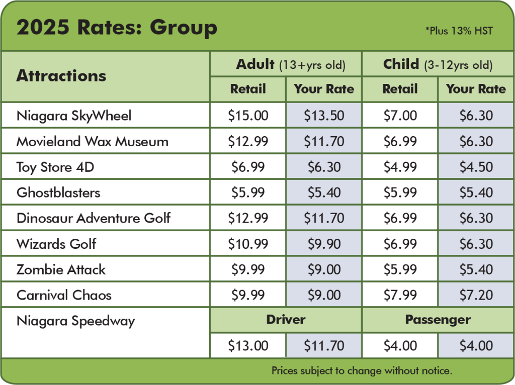 Group Rates 2025