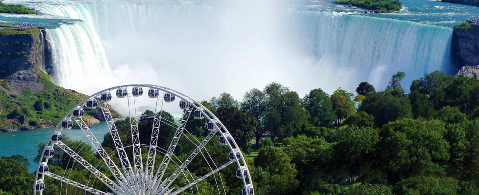 niagara falls canada skywheel aerial